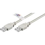USB 2.0 Hi-Speed-Kabel mit USB-Zertifikat, Grau, 2m- VPE: 1