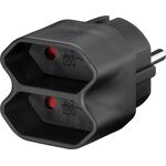 Steckdosenadapter, Schwarz- VPE: 1