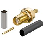 RP-SMA Crimpbuchse, RG174/RG316- VPE: 1