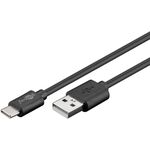 USB 2.0 Kabel USB-C™ auf USB A, schwarz, 1.8m- VPE: 1
