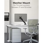 Monitorhalterung mit Gasdruckfeder, Schwarz- VPE: 1