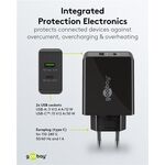 USB-C™ PD Dual-Schnellladegerät (30 W) schwarz, schwarz- VPE: 1