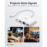 USB-C™ Multiport-Adapter auf HDMI™ und Ethernet, PD, weiß- VPE: 1
