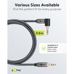 Audio Verbindungskabel AUX, 3,5 mm stereo, 90°, 5 m, 5m- VPE: 1