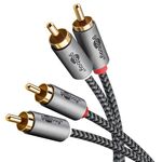 Stereo-Cinchkabel, 1 m, 1m- VPE: 1