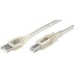 USB 2.0 Hi-Speed-Kabel, transparent, 1m- VPE: 1