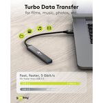 Slim 4-Port USB-Hub, USB-A auf USB-A, 5 Gbit/s- VPE: 1
