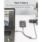 USB-C™-Textilkabel, 60 W, Power Delivery, 1,5 m, schwarz;grau, 1.5m- VPE: 1