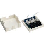 2-Port RJ45-Anschlussdose, CAT 6, UTP- VPE: 1