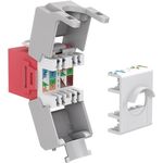 Keystone Modul RJ45 CAT 6A, UTP, Rot- VPE: 1