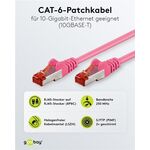 CAT 6 Patchkabel, S/FTP (PiMF), magenta, 5m- VPE: 1