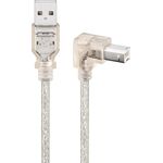 USB 2.0 Hi-Speed-Kabel 90°, transparent, 0.5m- VPE: 1