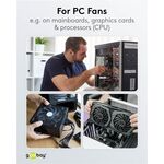 PC Lüfter-Stromkabel, Verlängerung 3-Pin zu 3-Pin- VPE: 1