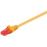 CAT 6 Patchkabel, U/UTP, gelb, 0.25m- VPE: 1