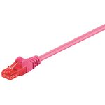 CAT 6 Patchkabel, U/UTP, magenta, 0.25m- VPE: 1