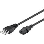 Kaltgerätekabel Italien, 1,8 m, Schwarz, (3*0,75 mm²), 1.8m- VPE: 1