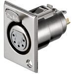 Mikrofon-Einbaubuchse, XLR-Buchse (5-Pin), 5Pin- VPE: 1