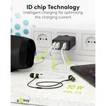 USB-A Multiport-Ladegerät (30 W) schwarz, Schwarz- VPE: 1