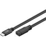 USB-C™-Verlängerung, USB 3.1 Gen 1, 1 m, schwarz, 1m- VPE: 1