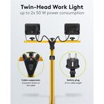 LED-Baustrahler mit Teleskopstativ, 2x 50 W- VPE: 1