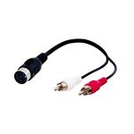 Audio-Kabeladapter, DIN-Buchse zu Stereo-Cinch-Stecker, 0.2m- VPE: 1