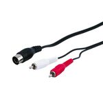 Audio-Kabeladapter, DIN-Stecker zu Stereo-Cinch-Stecker, 1.5m- VPE: 1