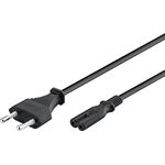Anschlusskabel mit Eurostecker, 1,5 m, schwarz, (2*0,75 mm²), 1.5m- VPE: 1