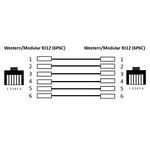 Modularkabel/Telefonkabel, 3m- VPE: 1