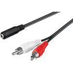 Audio-Kabeladapter 3,5-mm-Buchse zu Cinch-Stecker, 1.4m- VPE: 1