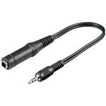 Kopfhörer-Adapter, 3,5 mm Stecker zu 6,35 mm Buchse, 0.2m- VPE: 1