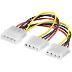 PC Y-Stromkabel/Stromadapter 5.25, 1x Stecker zu 2x Buchse, 0.16m- VPE: 1