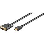 DVI-D/HDMI™-Kabel, vergoldet, 1.5m- VPE: 1