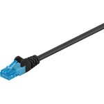 CAT 6A Patchkabel, U/UTP, schwarz, 0.5m- VPE: 1
