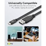 USB 2.0 Kabel USB-C™ auf USB A, schwarz, 0.5m- VPE: 1