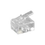 RJ11-Westernstecker für Rundkabel, 4 polig, RJ11/RJ14-Stecker(6P4C)- VPE: 10