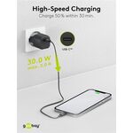 USB-C™ PD GaN Schnellladegerät Nano (30 W) schwarz, Schwarz- VPE: 1