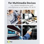 Kopfhörer- und Audio Verlängerungskabel AUX, 4-pol. 3,5 mm slim, CU, 0.5m- VPE: 1