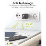 USB-C™ PD GaN Multiport-Schnellladegerät Nano (65 W) schwarz, schwarz- VPE: 1