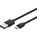 Micro-USB Schnelllade- und Synchronisationskabel, Schwarz- VPE: 1