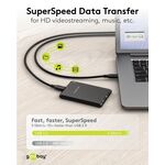 USB-C™-Kabel, USB 3.2, 1 m, schwarz, 1m- VPE: 1