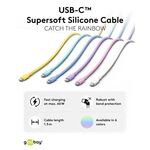 USB-C™-Silikonkabel, 1,5 m, weiß- VPE: 1