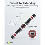 Outdoor (IP68) RJ45 Netzwerkkabel-Verbinder, CAT 6- VPE: 1