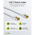 RJ45 Patchkabel CAT 6A S/FTP (PiMF), 500 MHz mit CAT 7 Rohkabel, weiß, 0.5m- VPE: 1