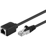 CAT 5e Verlängerungskabel, F/UTP, schwarz, 3 m, 3m- VPE: 1