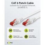 CAT 6 Patchkabel, S/FTP (PiMF), weiß, 0.15m- VPE: 1
