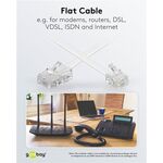 Telefonkabel (Modularkabel/Westernkabel), 3m- VPE: 1