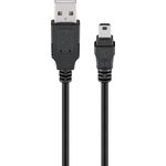 USB 2.0 Hi-Speed-Kabel, schwarz, 0.3m- VPE: 1