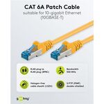 CAT 6A Patchkabel, S/FTP (PiMF), gelb, 1m- VPE: 1