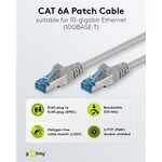 CAT 6A Patchkabel, S/FTP (PiMF), grau, 1m- VPE: 1