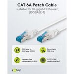 CAT 6A Patchkabel, S/FTP (PiMF), weiß, 2m- VPE: 1